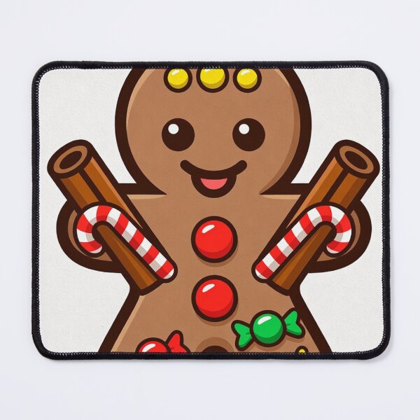 Item preview, Cinnamon Stick Striker – Cute Christmas Gingerbread Character designed and sold by Vertura Group.