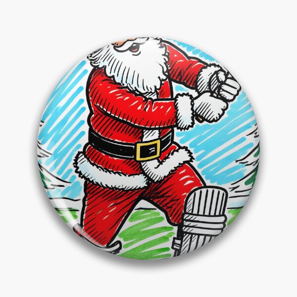 Item preview, Santa playing cricket.   designed and sold by Nomad-Maynard.