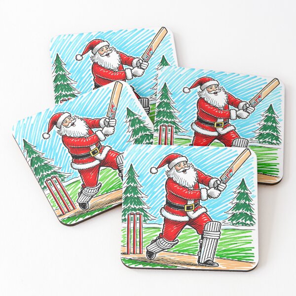 Item preview, Santa playing cricket.   designed and sold by Nomad-Maynard.