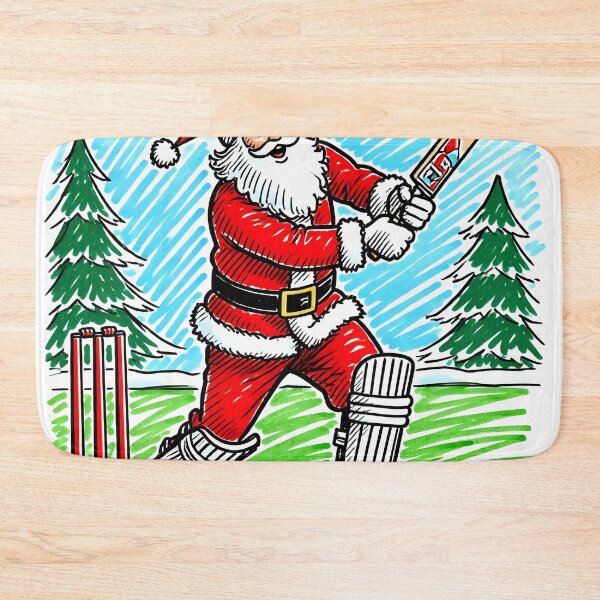 Item preview, Santa playing cricket.   designed and sold by Nomad-Maynard.