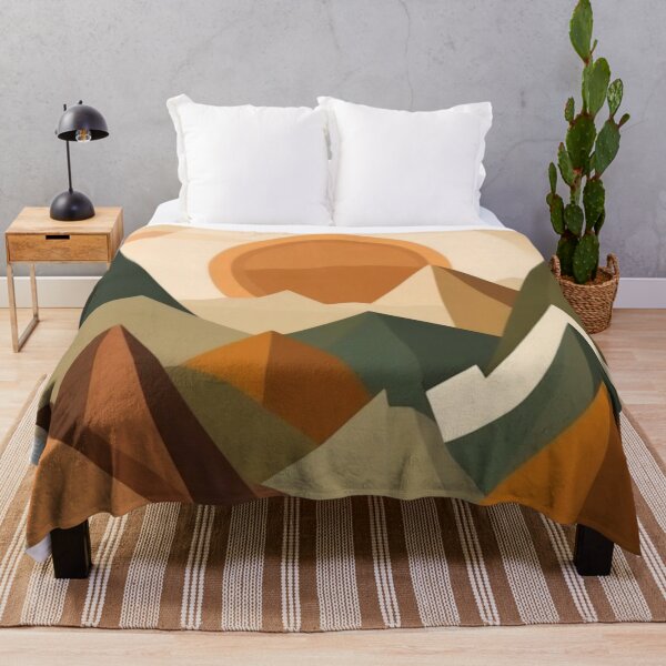 Item preview, Minimalist Mountain Wall Art | Retro Earthy Landscape designed and sold by Esterlane.