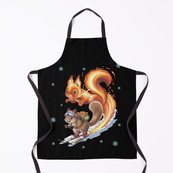 Item preview, Skiing Squirrel, Fire Squirrel Spirit designed and sold by MagdaMoonArt.