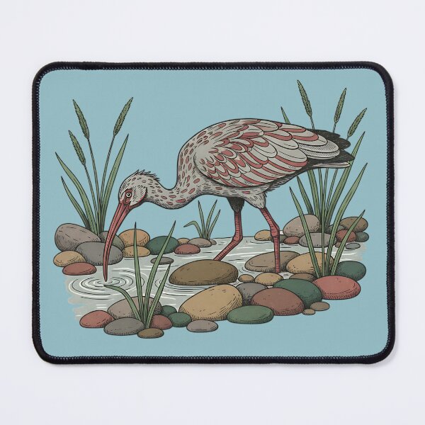 Item preview, Ibisbill Bird Foraging Among River Stones designed and sold by BirdsnStuff.