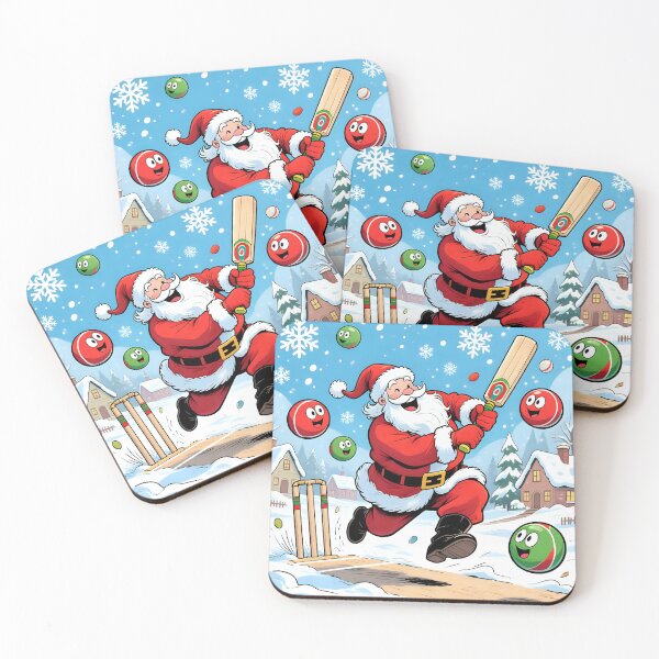 Item preview, Santa playing cricket.   designed and sold by Nomad-Maynard.