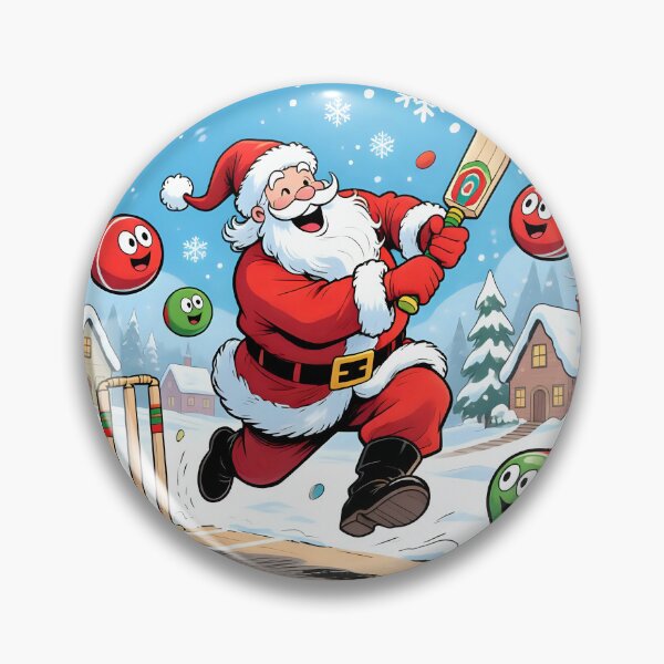 Item preview, Santa playing cricket.   designed and sold by Nomad-Maynard.
