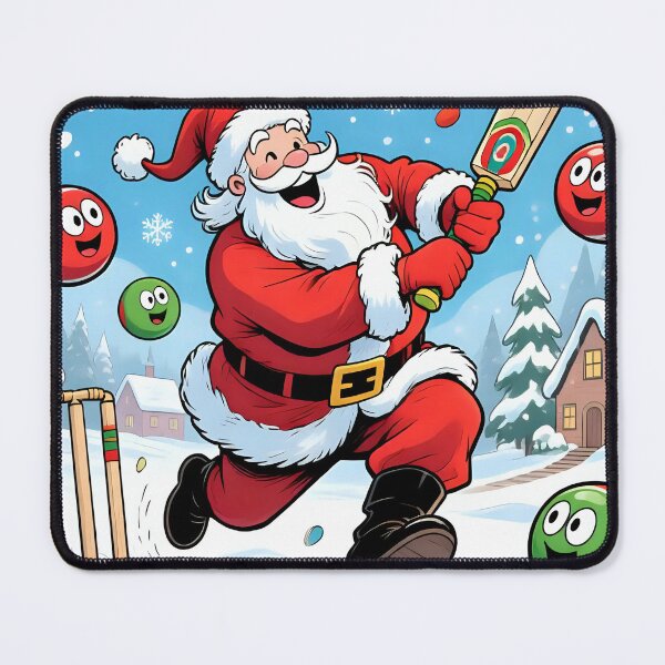 Item preview, Santa playing cricket.   designed and sold by Nomad-Maynard.