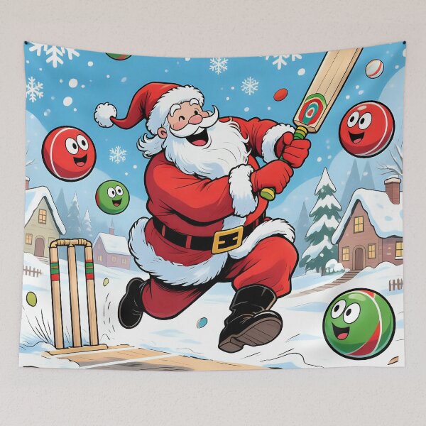 Item preview, Santa playing cricket.   designed and sold by Nomad-Maynard.