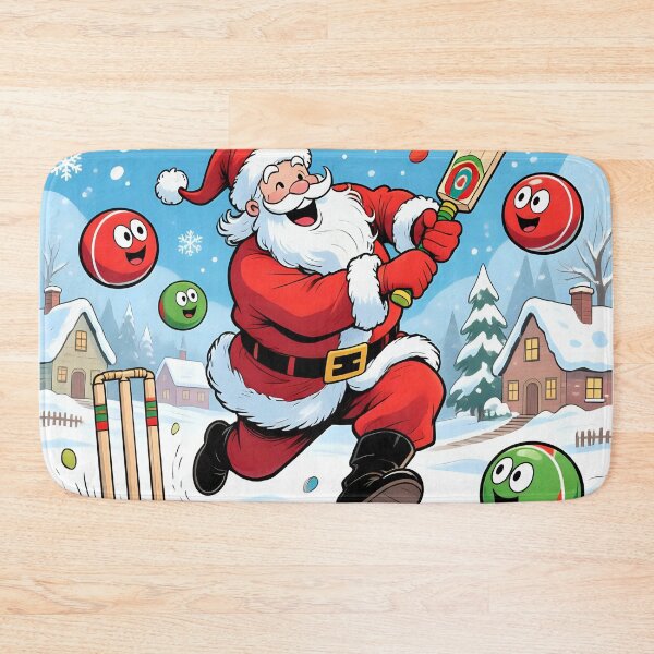 Item preview, Santa playing cricket.   designed and sold by Nomad-Maynard.