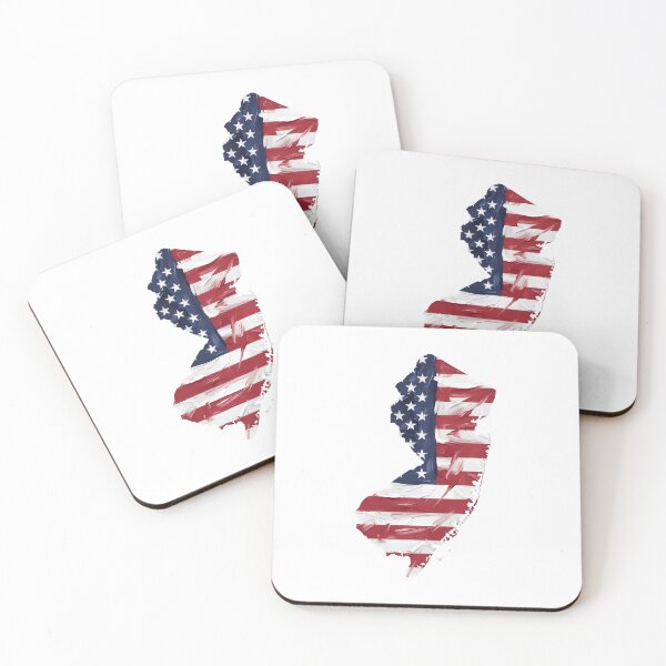 Item preview, New Jersey Stars & Stripes State Silhouette – Distressed Americana designed and sold by Paper Drip.