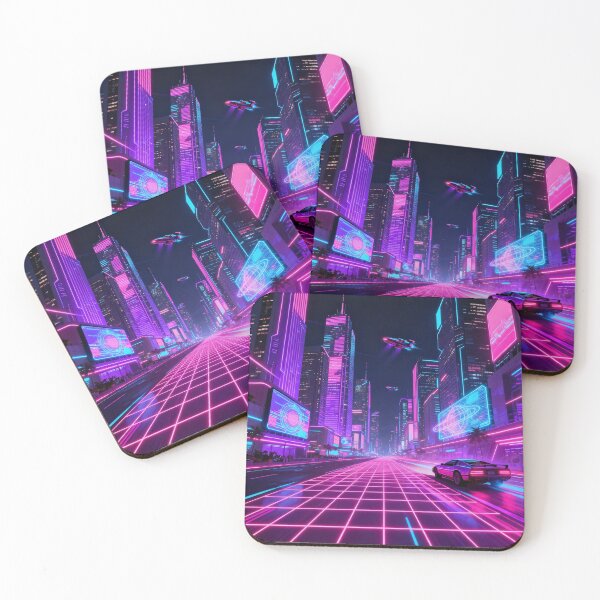 Item preview, Neon Dreamscape: Synthwave Cityscape designed and sold by AndrewYoko.