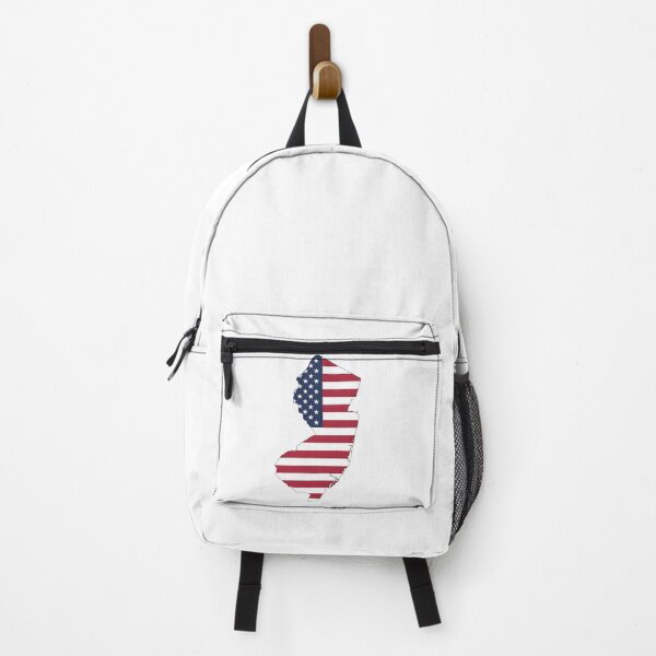 Item preview, New Jersey USA Flag Silhouette – Stars and Stripes State Outline designed and sold by Paper Drip.