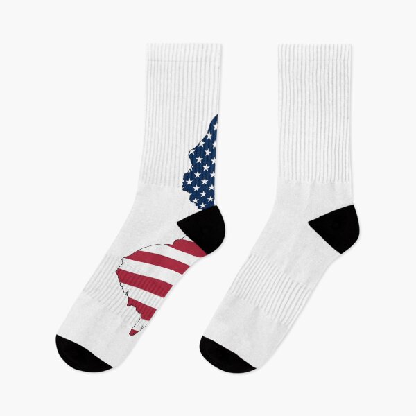 Item preview, New Jersey USA Flag Silhouette – Stars and Stripes State Outline designed and sold by Paper Drip.