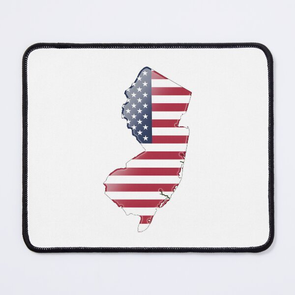 Item preview, New Jersey USA Flag Silhouette – Stars and Stripes State Outline designed and sold by Paper Drip.