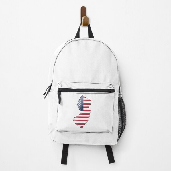Item preview, New Jersey USA Flag Silhouette – Stars and Stripes State Outline designed and sold by Paper Drip.