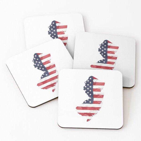 Item preview, New Jersey Stars & Stripes State Silhouette – Distressed Americana designed and sold by Paper Drip.