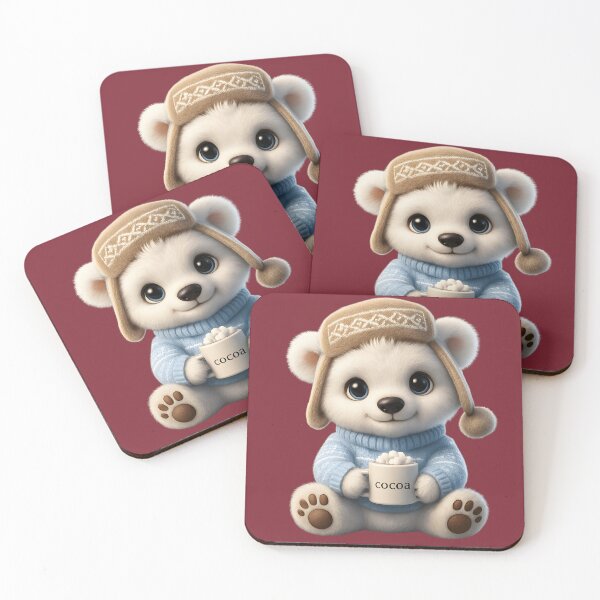 Item preview, Cute Winter Bear with Cocoa designed and sold by PawticleStudio.