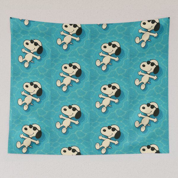 Item preview, Cool Beagle Floating in the Pool – Summer Vibes Cartoon Design designed and sold by BadaBingBear.