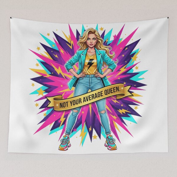 Item preview, Not Your Average Queen Pop Art Design. Independent Woman Motivation Comic Style. Strong Self-Worth Statement Tee designed and sold by BoldBloomArt.