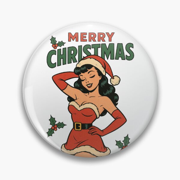 Item preview, Pin-Up Happy Holidays - Vintage Pop Art Graphic designed and sold by JonelleTshirts.
