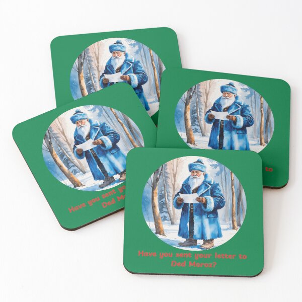 Item preview, Have You Sent Your Letter to Ded Moroz? – Russian Christmas Winter Holiday Art - GREEN designed and sold by PAPIRO SIGLO XXI.