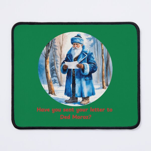 Item preview, Have You Sent Your Letter to Ded Moroz? – Russian Christmas Winter Holiday Art - GREEN designed and sold by PAPIRO SIGLO XXI.