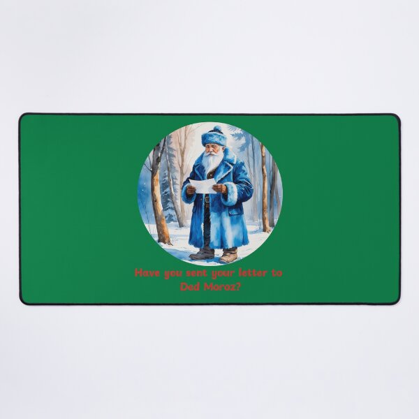 Item preview, Have You Sent Your Letter to Ded Moroz? – Russian Christmas Winter Holiday Art - GREEN designed and sold by PAPIRO SIGLO XXI.