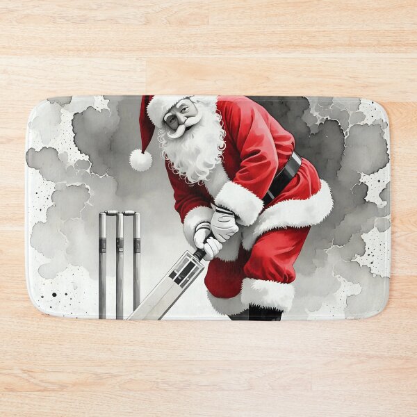 Item preview, Santa playing cricket.   designed and sold by Nomad-Maynard.