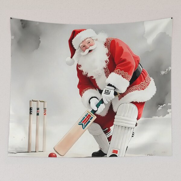 Item preview, Santa playing cricket.   designed and sold by Nomad-Maynard.