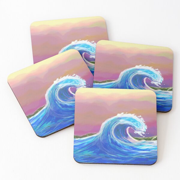 Item preview, Crashing Wave: Expressive Seascape - Digital Painting Sunset designed and sold by Keltoi-art.