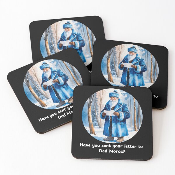 Item preview, Have You Sent Your Letter to Ded Moroz? – Russian Christmas Winter Holiday Art - BLACK designed and sold by PAPIRO SIGLO XXI.