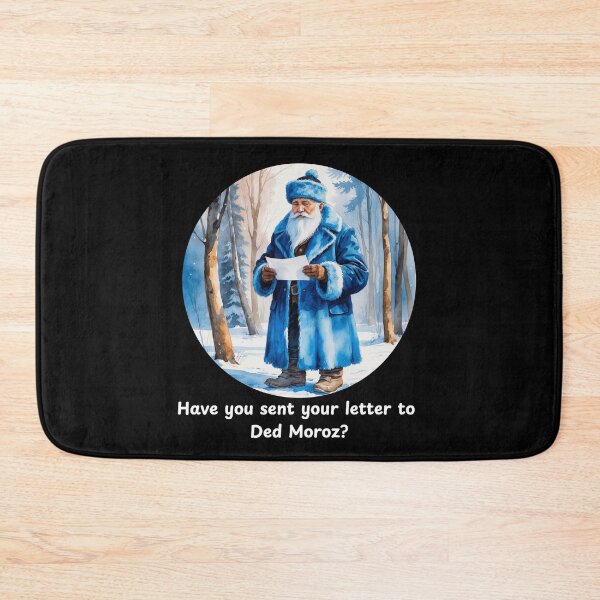 Item preview, Have You Sent Your Letter to Ded Moroz? – Russian Christmas Winter Holiday Art - BLACK designed and sold by PAPIRO SIGLO XXI.