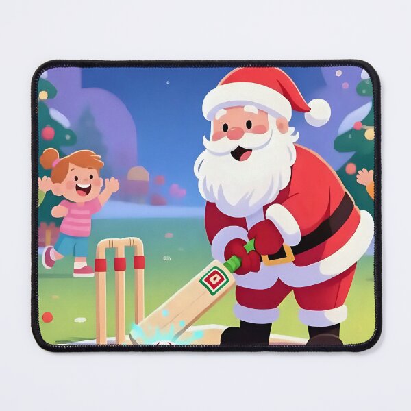 Item preview, Santa playing cricket.   designed and sold by Nomad-Maynard.