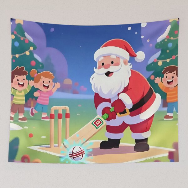 Item preview, Santa playing cricket.   designed and sold by Nomad-Maynard.