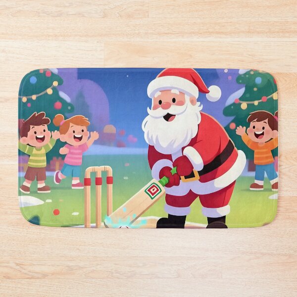 Item preview, Santa playing cricket.   designed and sold by Nomad-Maynard.