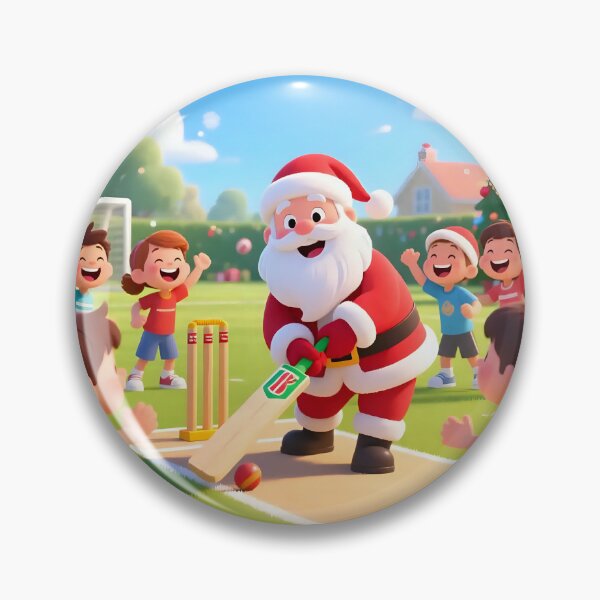 Item preview, Santa playing cricket.   designed and sold by Nomad-Maynard.