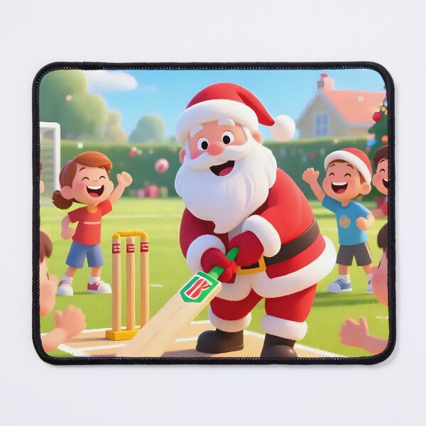 Item preview, Santa playing cricket.   designed and sold by Nomad-Maynard.