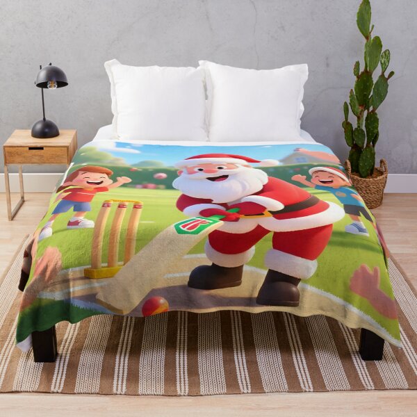 Item preview, Santa playing cricket.   designed and sold by Nomad-Maynard.