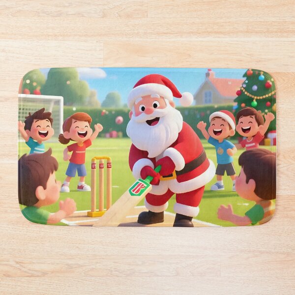 Item preview, Santa playing cricket.   designed and sold by Nomad-Maynard.
