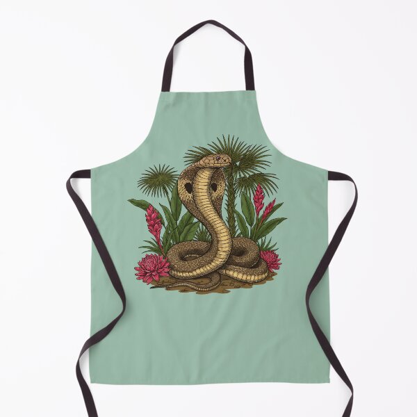 Item preview, King Cobra Snake with Red Ginger Flowers designed and sold by BirdsnStuff.