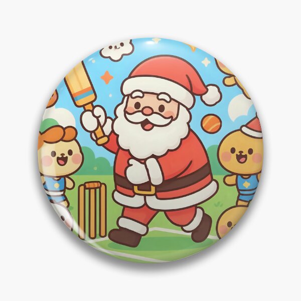 Item preview, Santa playing cricket.   designed and sold by Nomad-Maynard.