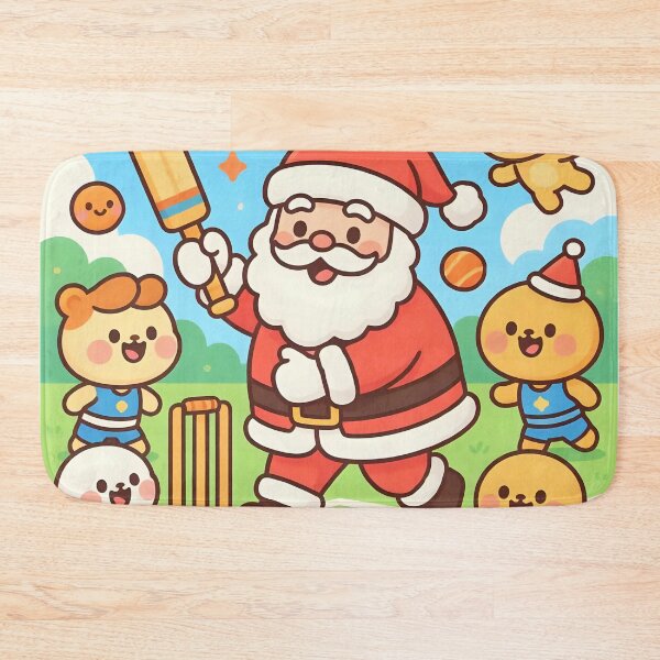 Item preview, Santa playing cricket.   designed and sold by Nomad-Maynard.