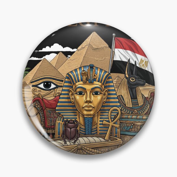 Item preview, Une collection de symboles de l'Égypte antique : les pyramides, le masque de Toutankhamon et l'Œil d'Horus. designed and sold by thechoice1.