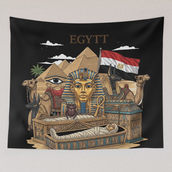Item preview, Une collection de symboles de l'Égypte antique : les pyramides, le masque de Toutankhamon et l'Œil d'Horus. designed and sold by thechoice1.