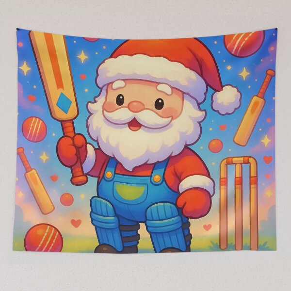 Item preview, Santa playing cricket.   designed and sold by Nomad-Maynard.