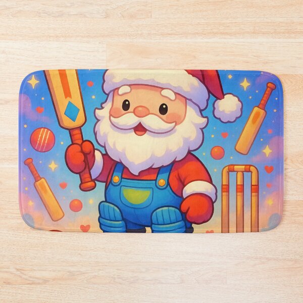 Item preview, Santa playing cricket.   designed and sold by Nomad-Maynard.