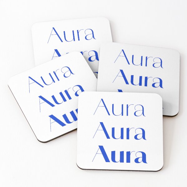 Item preview, Aura – Modern Minimalist Blue Typography Poster designed and sold by milafogaca.
