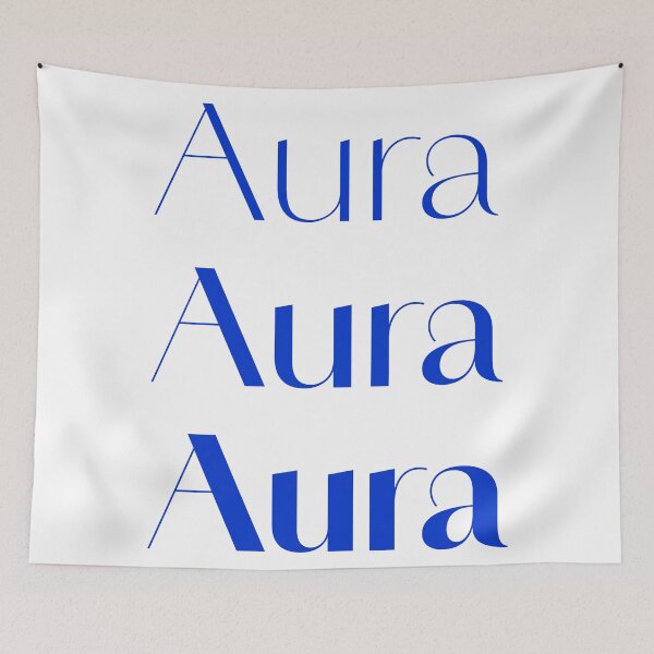 Item preview, Aura – Modern Minimalist Blue Typography Poster designed and sold by milafogaca.