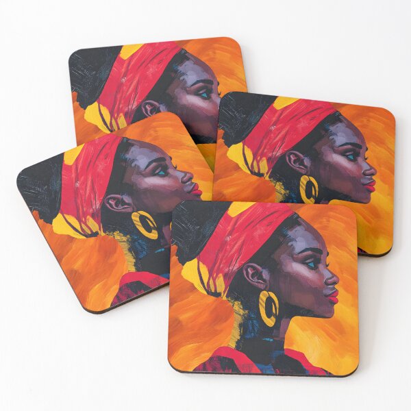 Item preview, African Woman in Vibrant Side Profile designed and sold by daila70.