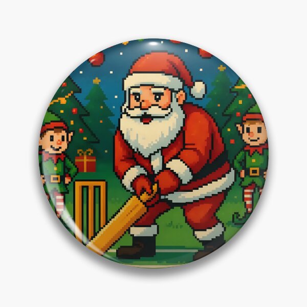 Item preview, Santa playing cricket.   designed and sold by Nomad-Maynard.