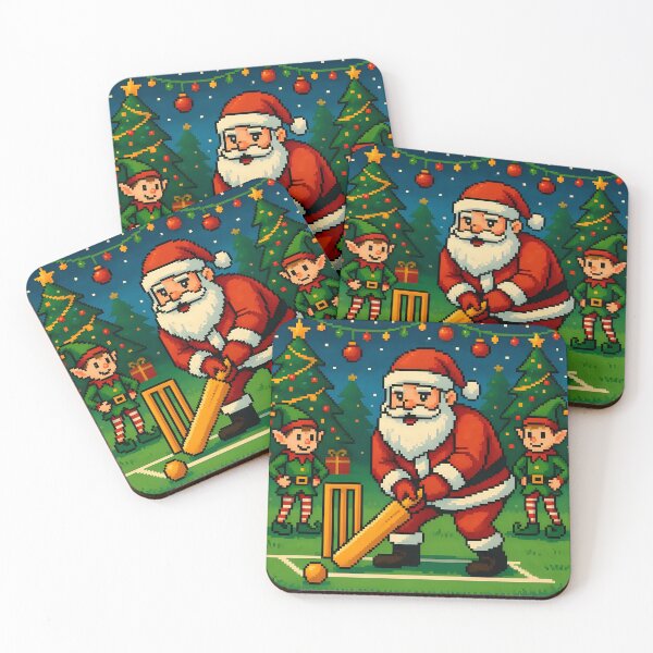 Item preview, Santa playing cricket.   designed and sold by Nomad-Maynard.